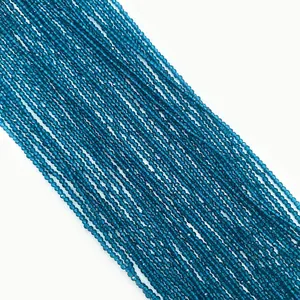 Λήψη macro από μπλε φυσικές πέτρες 2-3mm με έδρες για χειροποίητα κοσμήματα DIY