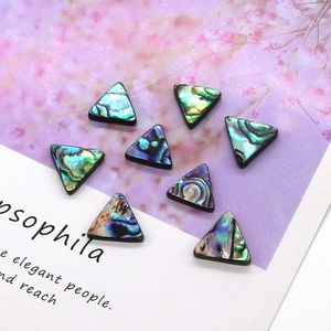 Polished triangle natural abalone shell beads for DIY jewelry with iridescent luster
