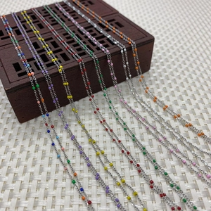 Chaîne à Maillons O Ovales en Acier Inoxydable Avec Perles en Émail Coloré pour la Fabrication de Bijoux DIY Bracelets Colliers