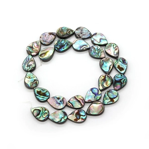 Natural iridescent abalone shell teardrop beads for DIY jewelry making and crafts