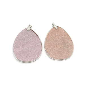 Natural Shell Teardrop Pendant Large Frosted Texture Wrapped Metal Edge For DIY Jewelry Making Necklace Accessories For Women