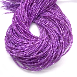 Perline di conchiglia naturale 2mm color lavanda per creazione di gioielli fai-da-te