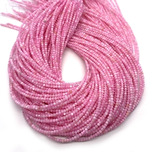 Perline rotonde da 2mm in conchiglia naturale tinta di rosa per creazione di gioielli DIY