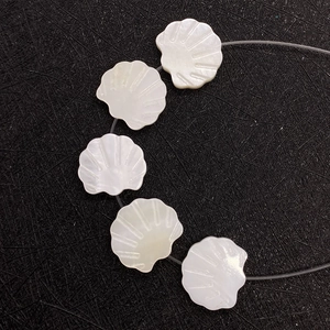 Natuurlijke witte schelp kralen in waaiervorm voor DIY sieraden maken en hobby