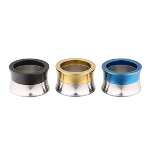 Stainless Steel Spliced Two Tone Ear Expander Screw Plugs Tunnels Hip Hop Body Piercing Jewelry For Unisex Daily Party Accessory