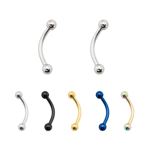 Bijoux de Piercing en Acier Inoxydable en Forme de Barre Courbée pour Sourcils Lèvres Oreilles Minimaliste Hip Hop Punk Bijoux Unisexe