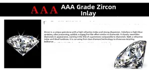 Détail de zircone cubique AAA montrant un indice de réfraction élevé et un effet feu