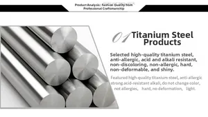 Macro view of polished 316L stainless steel rods with high-gloss anti-allergy finish