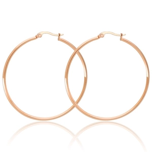 Minimalist Titanium Steel Hoop Earrings For Women Men Large Round Geometric Earrings Gold Silver Black Stainless Steel Jewelry