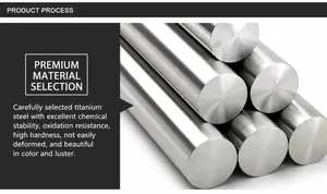 Detail of high-quality titanium steel bars showing high oxidation resistance and luster