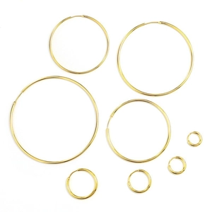 Minimalist Titanium Steel Hoop Earrings For Men Women Unisex Multiple Sizes Gold Silver Black Geometric Round Circle Earrings Jewelry