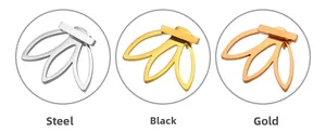 Détails de boucles d'oreilles feuilles évidées en argent, or et or rose