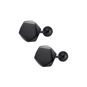 Geometric Stud Earrings With 925 Sterling Silver Earring Post Hexagon Minimalist Copper Mirror Polishing Women Jewelry