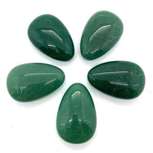 Naturstein Grüner Aventurin Tränenform Cabochon Poliert Wasser Tropfen Flache Rückseite Lose Perle Für DIY Schmuck Zubehör