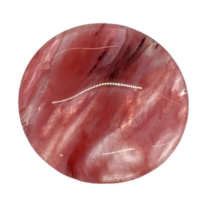 Round pink agate texture pendant with marble patterns and gold wave lines DIY crafts