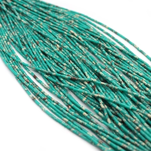 Imperial turquoise and amazonite cylinder tube beads for DIY necklace jewelry making