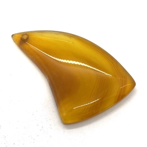 Set di 5 ciondoli in agata naturale arancione a forma di corno lucido per gioielli fai da te