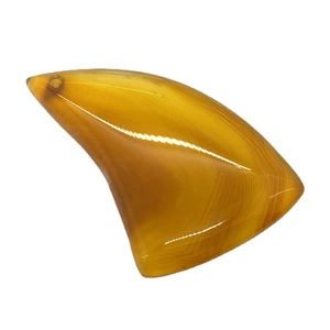 Pendente in agata naturale ambra a forma di cuore con strisce per gioielli fai-da-te