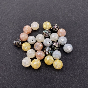 Perles de coquillage mosaïque sphériques multicolores pour la création de bijoux DIY