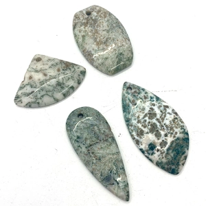 Colgantes de ágata natural en varias formas para la creación de joyas artesanales