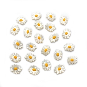 Perline margherita bianche naturali 10x12mm ovali per creazione gioielli fai da te