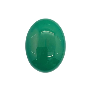 Cabochon ovale in avventurina verde lucida con finitura naturale traslucida