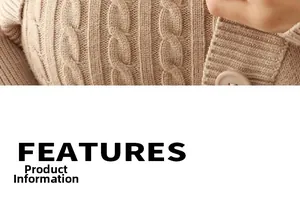 Close-up of cable knit cardigan detail with vertical texture and beige round button