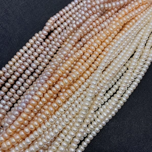 Detailed view of multi-color AA grade natural freshwater pearls strands for DIY jewelry