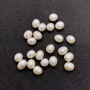 Natürliche Süßwasserperlen Perlen Reis Oval Form Halbloch Lose Perlen DIY Schmuckherstellung Findings Hochzeit Party Zubehör