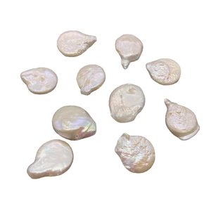 Perlas de agua dulce barrocas irregulares 10-16mm blancas para creación de joyas