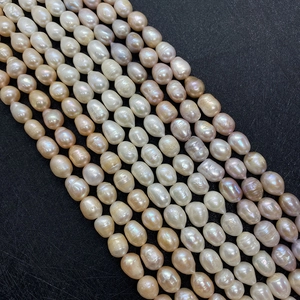 Perlas Naturales de Agua Dulce Cuentas Sueltas Grado A Forma de Arroz Púrpura Rosa Blanco Cuentas para DIY Creación de Joyas