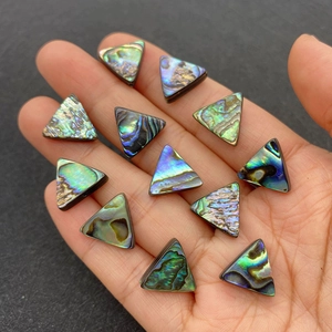 Natürliche dreieckige Abalone-Muschelperlen mit irisierendem Glanz für Schmuck