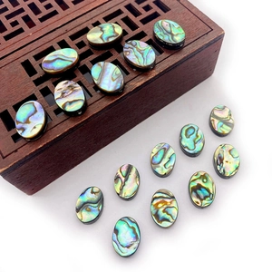 Natural Iridescent Abalone Shell Oval Loose Beads For DIY Necklace Bracelet Jewelry Making Accessories Polished Shell Components