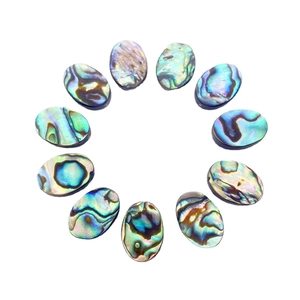 Natural abalone shell oval cabochons with vibrant iridescent colors for jewelry making