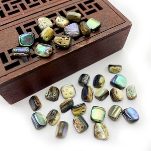 Irregular natural abalone shell beads for DIY jewelry with iridescent ocean color luster