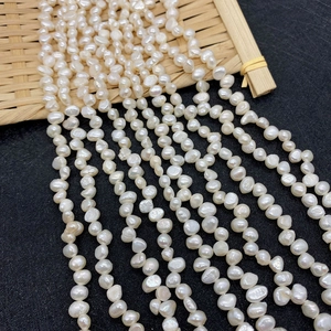 Perles d'eau douce baroques blanches de 4-8mm pour la fabrication de bijoux DIY et accessoires