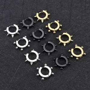 Punk Rock Edelstahl Spike Perle Creolen Für Damen Herren Minimalistische Huggie Ohrclips Durchbohrter Schmuck Geschenk