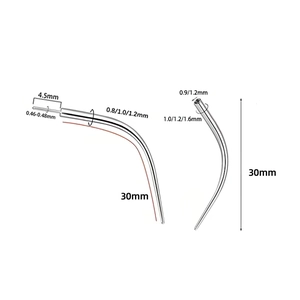 Détail de la tige d'insertion en acier 316 pour bijoux de piercing et outils DIY