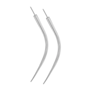 Détail de la tige d'insertion en acier inoxydable 316 pour outils de perçage corporel