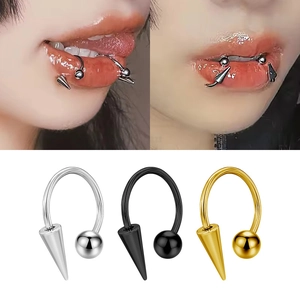 Anello per Labbra a Ferro di Cavallo in Acciaio Inossidabile Piercing Punk Naso Septum Gioielli per Donna Uomo