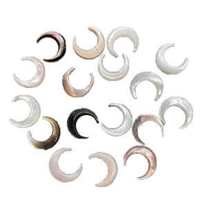 Cuentas de Madreperla Natural Forma de Luna Creciente para Fabricación de Joyas DIY Accesorios Collar Pendientes