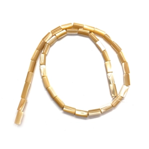 Perles en nacre naturelle de forme cylindrique pour la création de colliers et de bracelets