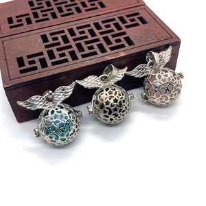 Engelenvleugels Holle Ster Bol Kooi Natuursteen Hanger Voor DIY Sieraden Maken Turkoois Rozenkwarts Tijgeroog Hangers