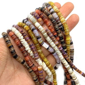 Gekleurde 5-8 mm natuurlijke schelp Heishi kralen voor vintage armbanden en sieraden DIY