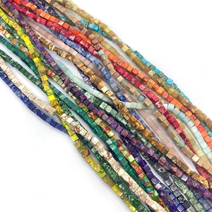 4mm natuurlijke halfedelstenen kubus kralen set voor DIY sieraden maken en kettingen