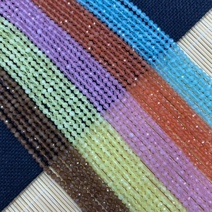 Facettierte 2-3mm Katzenaugen-Perlen in verschiedenen Farben für DIY-Schmuckherstellung