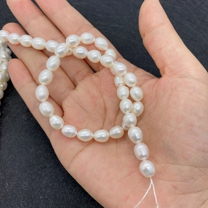 Natuurlijke witte 3A zoetwater barokke parelstrengen voor DIY-sieraden maken