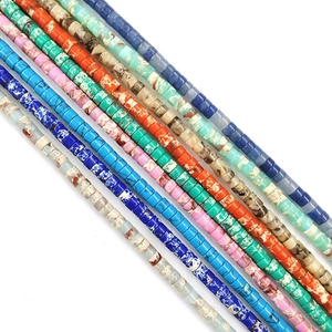 Natural Turquoise Stone Cylindrical Beads For DIY Jewelry Making Bracelet Necklace Handmade Crafting Accessories