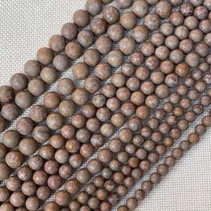 Natürliche braune Leopardensteinperlen in verschiedenen Größen von 4mm bis 12mm für DIY