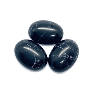Ovale 6x8mm zwarte steen kralen met witte aders voor het maken van DIY ringen